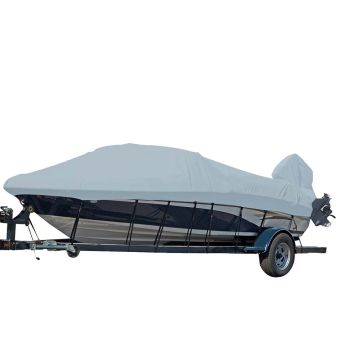 Carver Sun-DURA&reg; Styled-to-Fit Boat Cover f/20.5&#39; V-Hull Runabout Boats w/Windshield &amp; Hand/Bow Rails - Grey