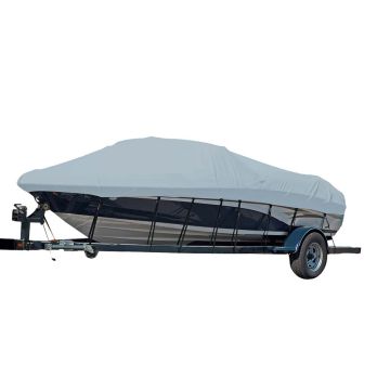 Carver Sun-DURA&reg; Styled-to-Fit Boat Cover f/25.5&#39; Sterndrive V-Hull Runabout Boats (Including Eurostyle) w/Windshield &amp; Hand/Bow Rails - Grey