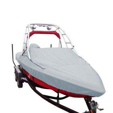 Carver Sun-DURA&reg; Specialty Boat Cover f/21.5&#39; V-Hull Runabouts w/Tower - Grey