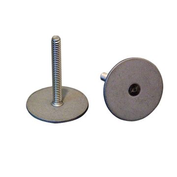 Weld Mount Stainless Steel Stud 1.25&quot; Base 10 x 24 Threads .50&quot; Tall - 15 Quantity