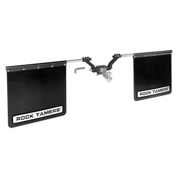 ROCK TAMERS 2&quot; Hub Mudflap System - Matte Black/Stainless
