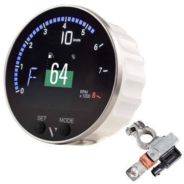 Veratron 85mm (3-3/8&quot;) VMH-35 Multifunction Gauge w/Battery Sensor