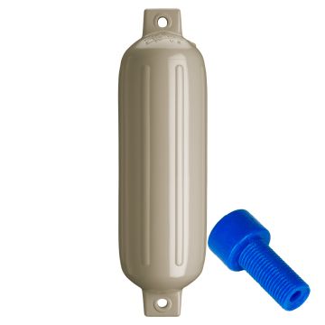 Polyform G-4 Twin Eye Fender 6.5&quot; x 22&quot; - Sand w/Adapter
