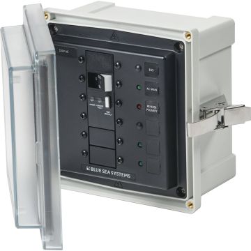 Blue Sea 3123 - SMS Panel Enclosure w/ELCI (32A) &amp; 3 Blanks - 230V AC