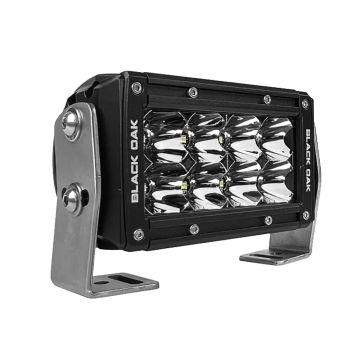 Black Oak Pro Series 3.0 Double Row 4&quot; LED Light Bar - Spot Optics - Black Housing