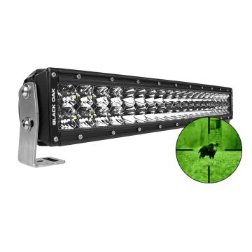 Black Oak Pro Series 3.0 Double Row Combo Infrared 20&quot; 850nm LED Light Bar - Black Housing