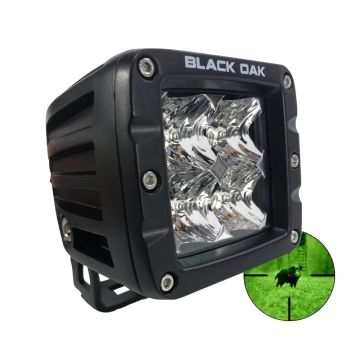 Black Oak Pro Series 3.0 2&quot; 940nm Infrared Pod Light - Flood Optics - Black Housing
