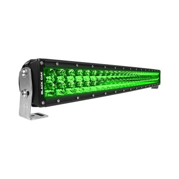 Black Oak 30&quot; Curved Double Row Green LED Hog Hunting Light Bar - Combo Optics - Black Housing - Pro Series 3.0