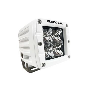 Black Oak 2&quot; Marine LED Pod Light - Flood Optics - White Housing - Pro Series 3.0