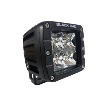 Black Oak 2&quot; LED Pod Light - Flood Optics - Black Housing - Pro Series 3.0
