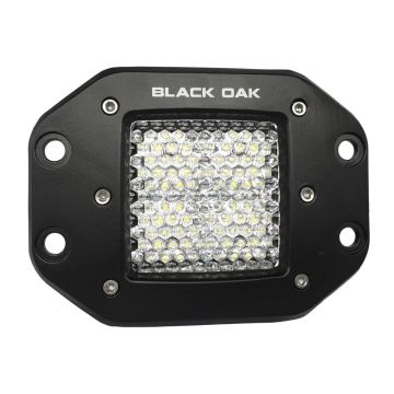 Black Oak 2&quot; Flush Mount LED Pod Light - Diffused Optics - Black Housing - Pro Series 3.0