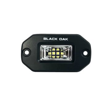 Black Oak 2&quot; Marine Flush Mount Spreader Light - Black Housing - Pro Series 3.0