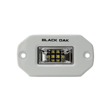 Black Oak 2&quot; Marine Flush Mount Spreader Light - White Housing - Pro Series 3.0