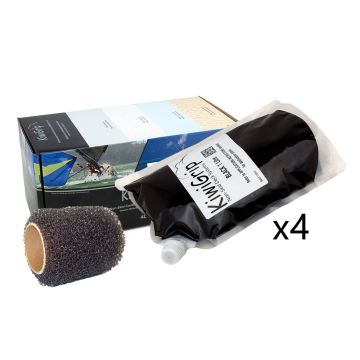 KiwiGrip 4 - 1 Liter Pouches - Black with 4&quot; Roller