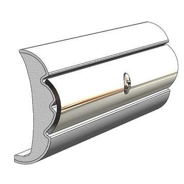 TACO Rigid Vinyl Flex-Core Rub Rail 1.58&quot; x .635&quot; - Frosty White 60&#39;