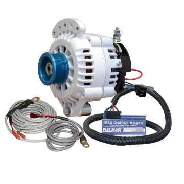 Balmar Alternator 100 AMP Kit 12V 1-2&quot; Single Foot Spindle Mount J10 Pulley Regulator &amp; Temp Sensor