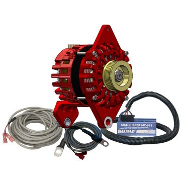 Balmar Alternator 170 AMP Kit 12V 4&quot; Dual Foot Saddle K6 Pulley Regulator &amp; Temp Sensor