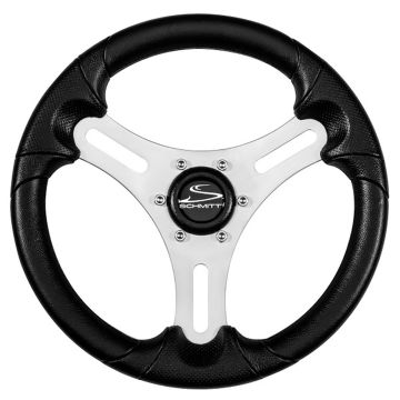 Schmitt Marine Torcello Lite 13&quot; Wheel - Black Polyurethane Wheel w/Silver Spokes &amp; Black Cap- 3/4&quot; Tapered Shaft