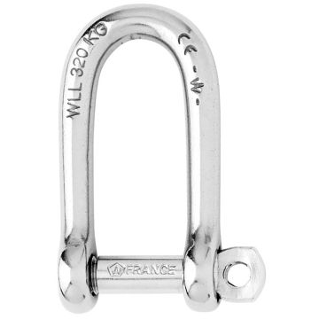 Wichard Self-Locking Long D Shackle - 10mm Diameter - 13/32&quot;