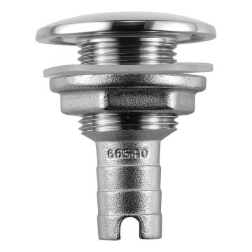 Attwood Stainless Steel Thru-Hull Short Straight Barbed - 5/8&quot; Inner Diameter