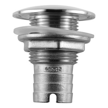 Attwood Stainless Steel Thru-Hull Short Straight Barbed - 1&quot; Inner Diameter