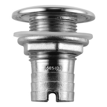 Attwood Stainless Steel Thru-Hull Short Straight Barbed - 1-1/8&quot; Inner Diameter