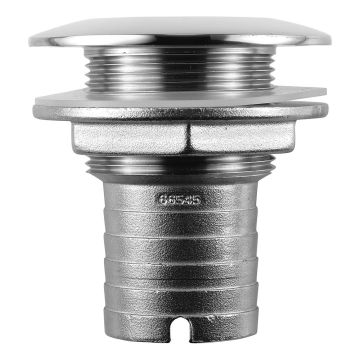 Attwood Stainless Steel Thru-Hull Short Straight Barbed - 1-1/2&quot; Inner Diameter