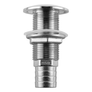 Attwood Stainless Steel Thru-Hull Standard Straight Barbed - 1&quot; Inner Diameter