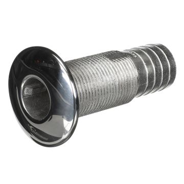 Attwood Stainless Steel Thru-Hull Standard Straight Barbed - 1-1/4&quot; Inner Diameter