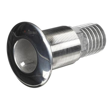 Attwood Stainless Steel Thru-Hull Standard Straight Barbed - 1-1/2&quot; Inner Diameter