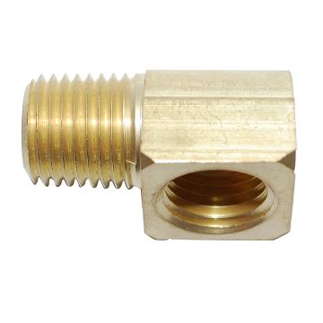 Attwood Universal 90 Degree Elbow - 1/4&quot; NPT x 1/4&quot; NPTF - Brass