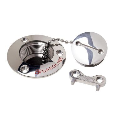 Attwood Gasoline Deck Fill - 1-1/2&quot; Stainless Steel Alloy