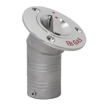 Whitecap Gas Deck Fill w/Vent - 30 Degree Angle - Fits 1-1/2&quot; Hose