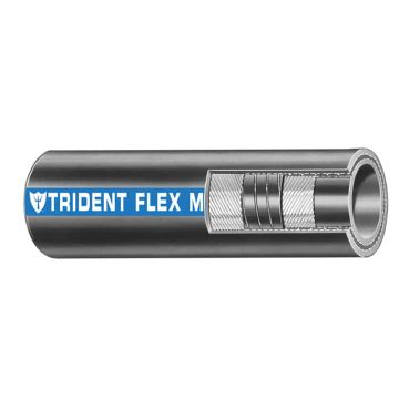 Trident Marine 1&quot; x 50&#39; Coil Flex Marine Wet Exhaust &amp; Water Hose - Black