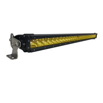 Black Oak 30&quot; Yellow Lens Single Row LED Light Bar - Combo Optics - Black Housing - Pro Series 3.0