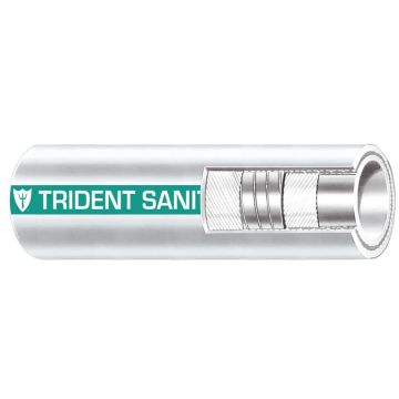 Trident Marine 1-1/2&quot; Premium Marine Sanitation Hose - White with Green Stripe - Sold by the Foot