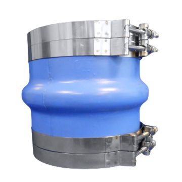 Trident Marine 8&quot; ID Blue Silicone Molded Wet Exhaust Hump w/4 T-Bolt Clamp