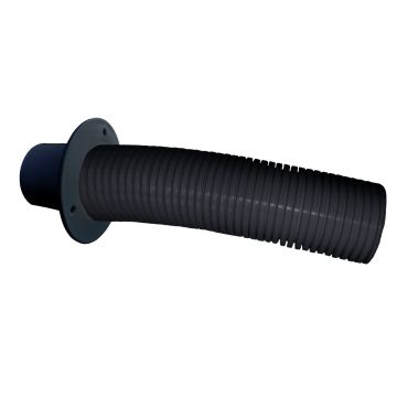 Trident Marine 4&#39; Black Stern Flex Hose w/Transom Flange