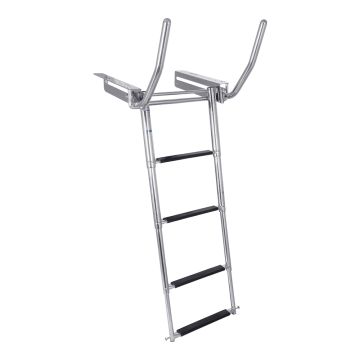 Stainless Steel Wide Under Platform Ladder with Grab Handles
