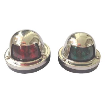 Stainless Steel Side Light with Black Plastic Base