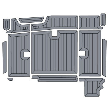 Snap-In Carpet Decking Set - Ranger Tugs R-25 (Cockpit + Swim Step)