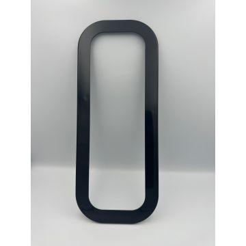Beckson 4" x 14" Portlight Self Draining Trim Ring, Black