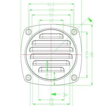  Stainless Marine Vent Grille Ventilateur Inox V2