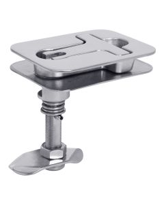 Stainless Steel Rectangular Flush Hatch Dog, T-Handle Compression Latch