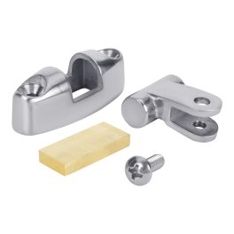 Bimini Top Stainless Adjustable Deck Hinge with Rubber Pad