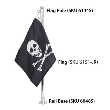 12 inch x 18 inch Taylor Made Products 1799 Pirate Heads Boat Flag Pirate Cre 